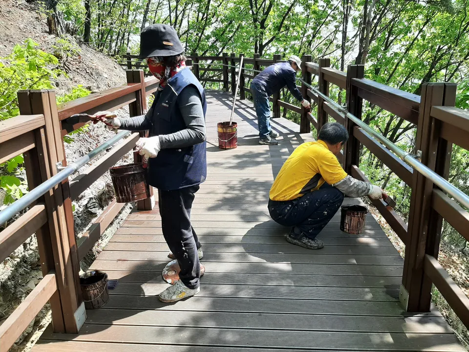 Coating timber decking and railings